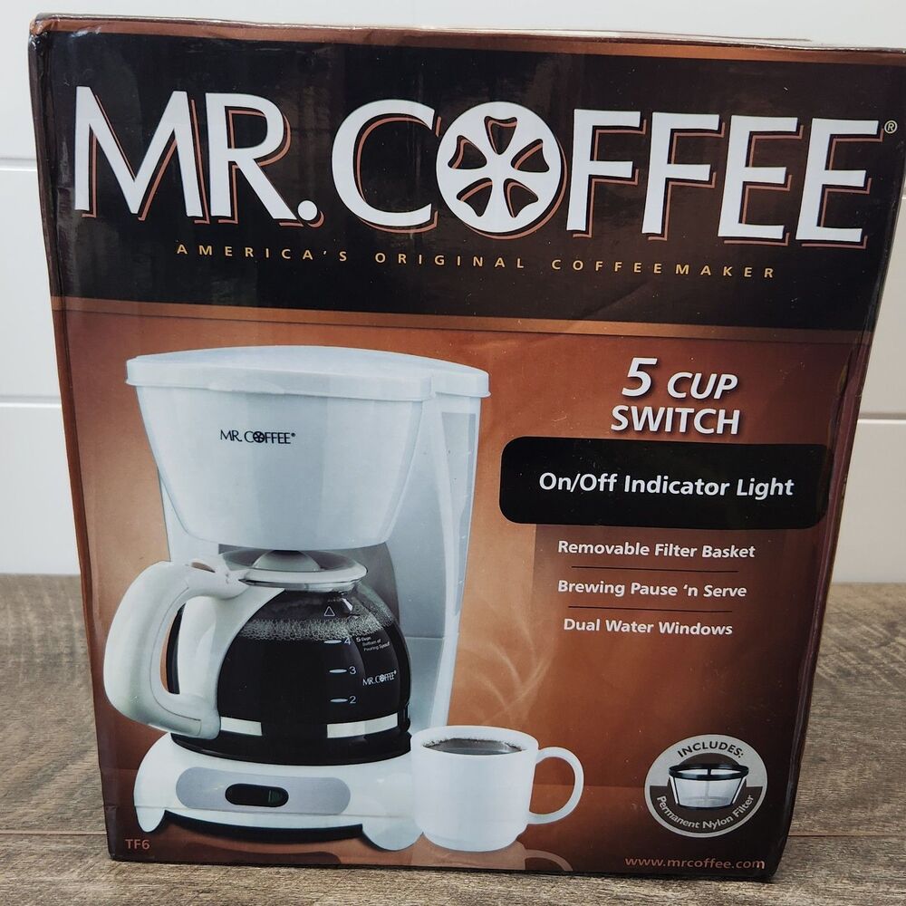 Mr. Coffee 5-Cup Switch TF-6 Coffee Maker On/Off Indicator Light 2010 NEW Sealed